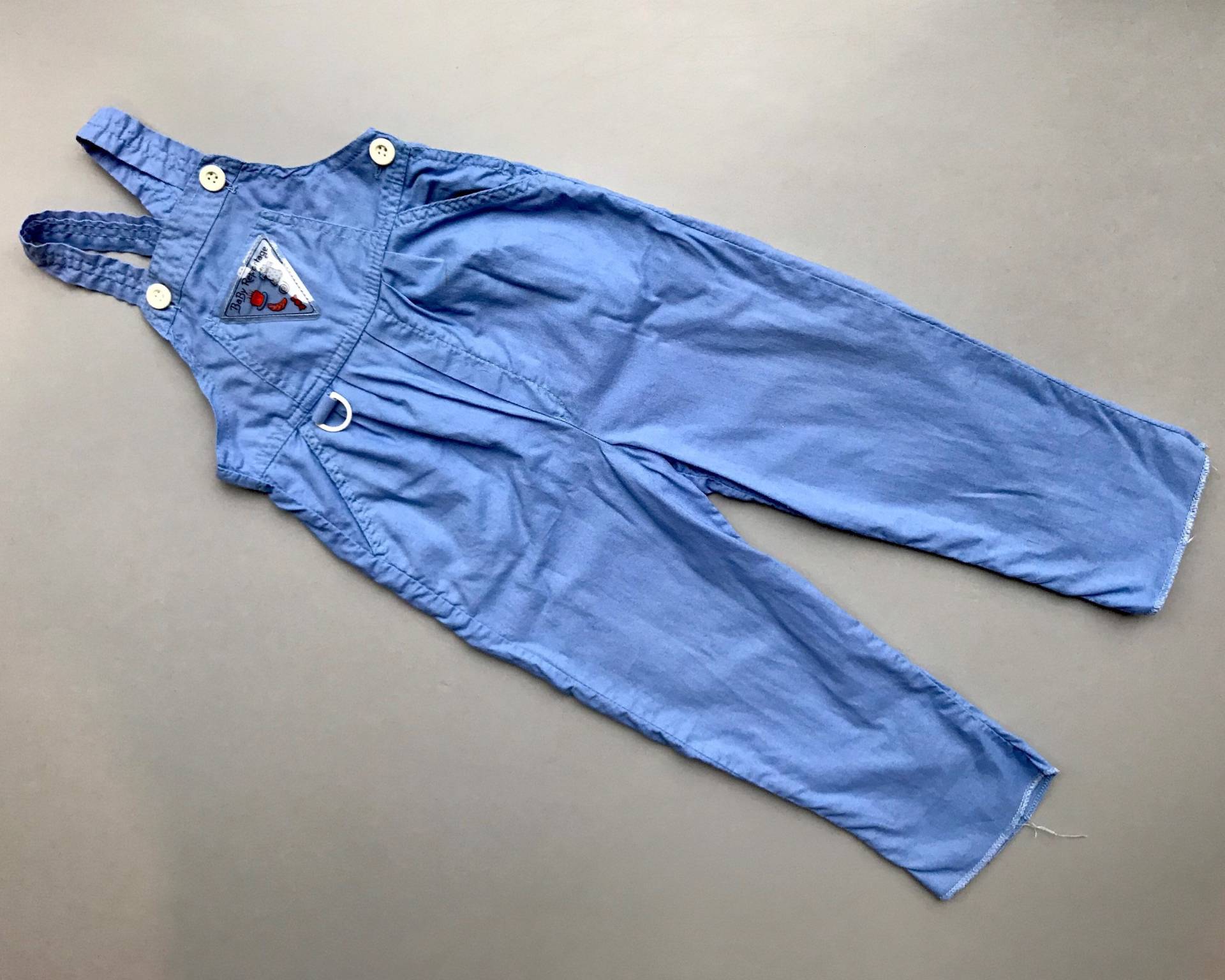 Retro 1980Er Overalls Baby Junge Blau Mädchen Unisex 12-18 Monate Vintage Sommer Latzhose von OrangesandLemonsJnr