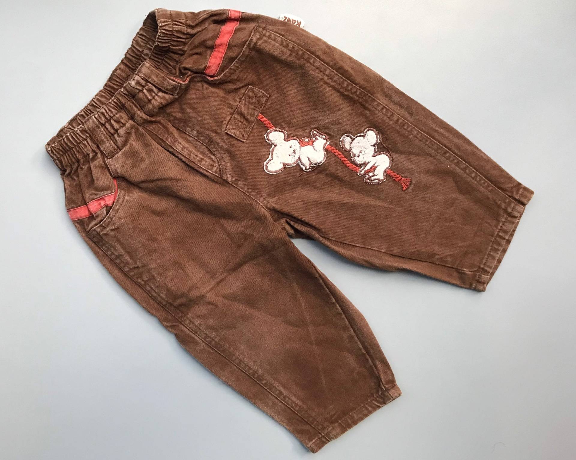 Vintage 1990Er Jahre Baby Jungen Mädchen Braune Maus Hose 6-9 Monate Retro von OrangesandLemonsJnr