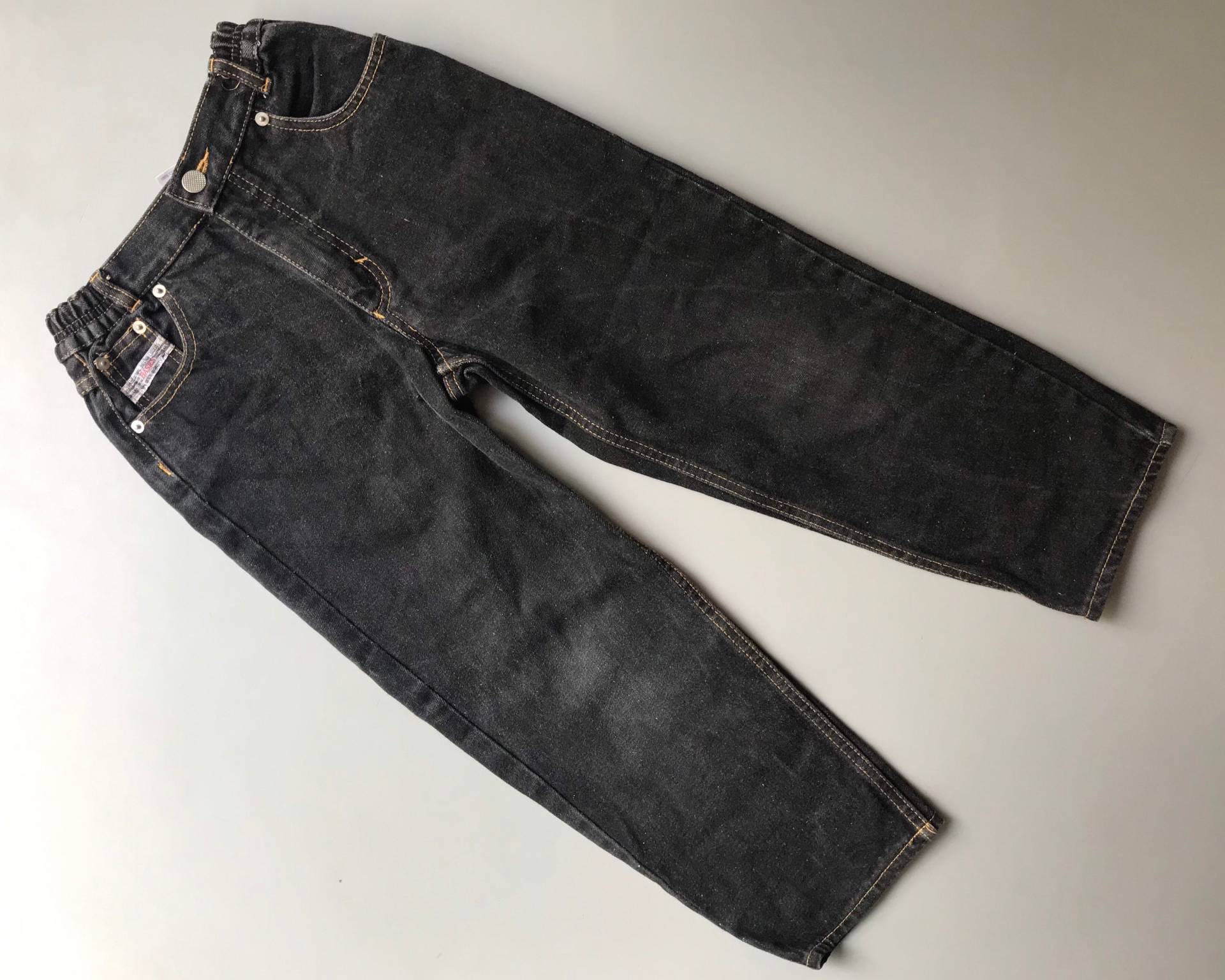 Vintage 1990Er Jeans 7-8 Jahre Schwarz Hochhaus Jungen Mädchen Hose Retro von OrangesandLemonsJnr