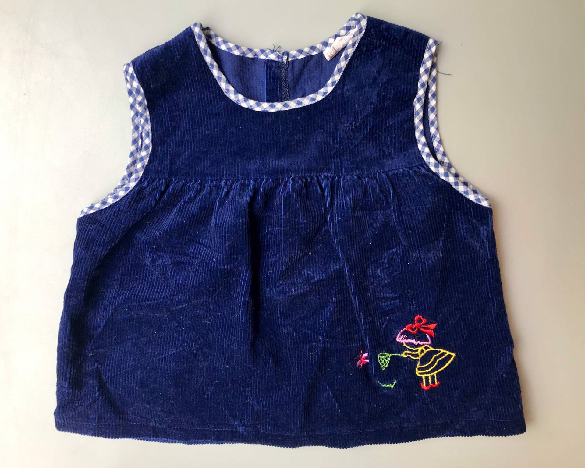 Vintage Blau 1970Er Baby Mädchen 6-9 Monate 9-12 Tunika Kleid Kordel Sommer Retro von OrangesandLemonsJnr