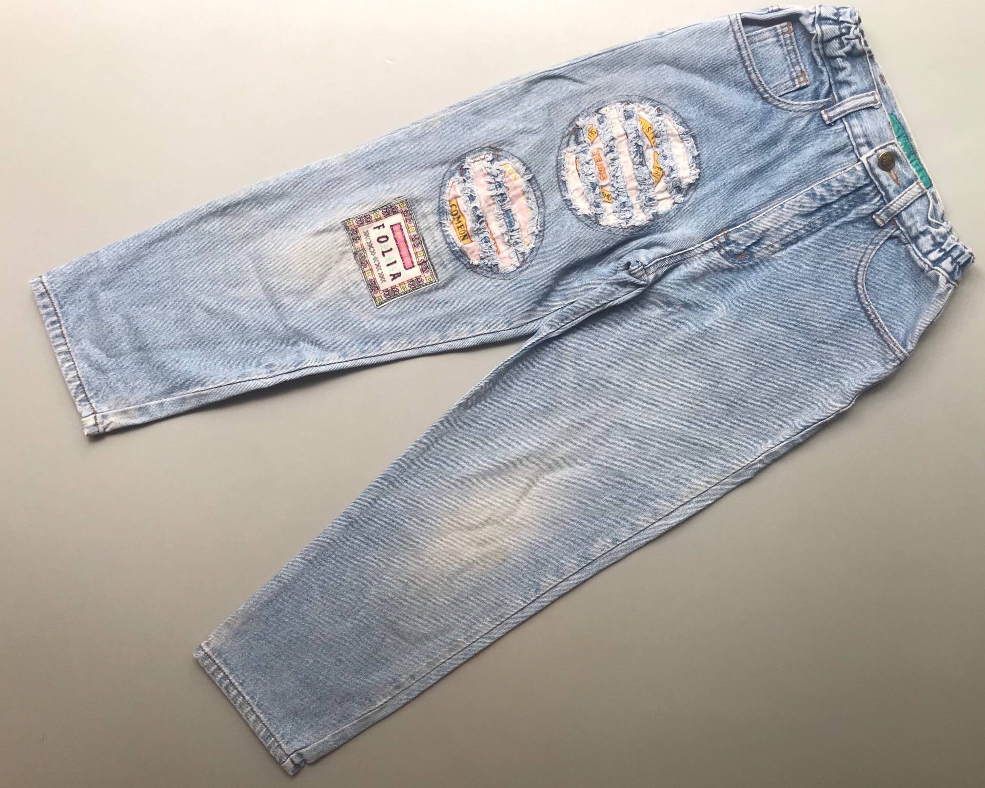 Vintage Mädchen Jeans 1990Er 6-7 Jahre Hohe Taillenhose Blaue Hose Retro Rosa von OrangesandLemonsJnr