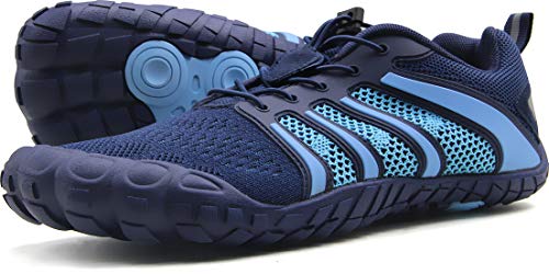 Oranginer Herren Barfußschuhe Big Toe Box Minimalistische Cross Training Schuhe für Männer, 2-blau, 43 EU von Oranginer