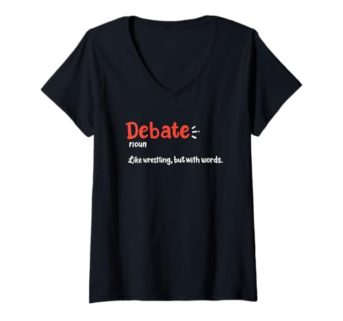 Damen Debater Public Speaking Debate Team Lustige Debatte Definition T-Shirt mit V-Ausschnitt Damen Debater Public Speaking Debate Team Lustige Debatte Definition T-Shirt mit V-Ausschnitt von Oratory Speech Speaker Funny Debate Jokes
