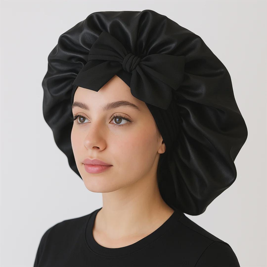 Silk Sleep Bonnet For Women | Anti-Frizz Hair Wrap Curly & Natural Luxury Night Cap Protection Moisture Retention Silk Sleep Bonnet For Women | Anti-Frizz Hair Wrap Curly & Natural Luxury Night Cap Protection Moisture Retention von OrayaEssentials