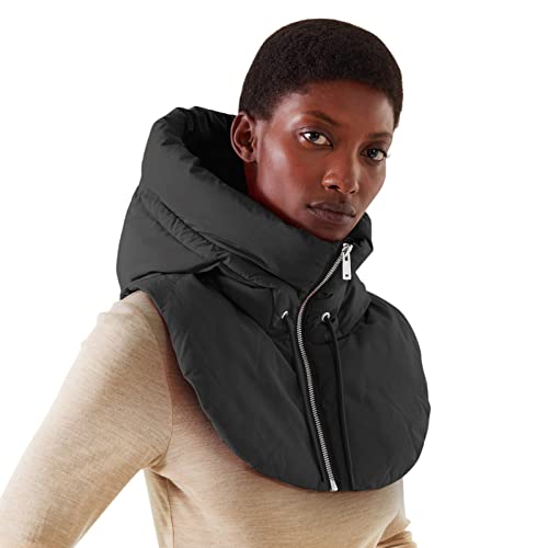 Orbgons Abnehmbarer Kragen Fake Kragen Unisex Frauen Herren Ärmellos Reißverschluss Falscher Stehkragen Gepolstert Leichte Winter Abnehmbare Halb Weste Damen Fake Kragen abnehmbares Zubehör von Orbgons