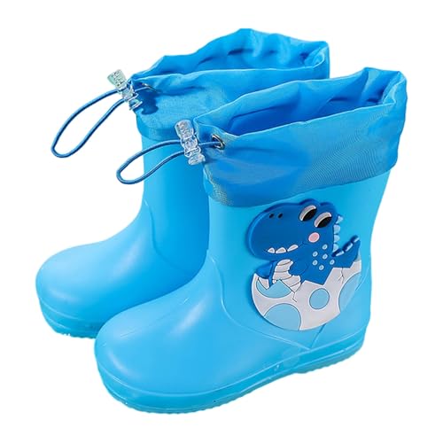 Gummistiefel Kinder Unisex rutschfest Regenstiefel Kinder Dino Atmungsaktiv Regenschuhe Jungen Leicht Gummistiefel Mädchen 33 Kurz Halbhohhe Regenstiefel Wasserdich tGummistiefel (2-Sky Blue #2, 25) von Orbgons