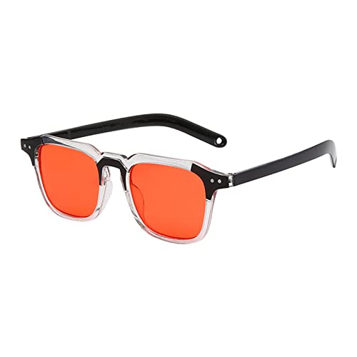 Mode Retro-Sonnenbrille im europäischen und amerikanischen Stil Trend Männer und Frauen mit den gleichen Bonbonfarbenbrillen Sommer Brille Herren (Orange, One Size) von Orbgons