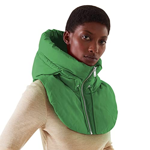 Orbgons Abnehmbarer Kragen Fake Kragen Unisex Frauen Herren Ärmellos Reißverschluss Falscher Stehkragen Gepolstert Leichte Winter Abnehmbare Halb Weste Damen Fake Kragen abnehmbares Zubehör von Orbgons