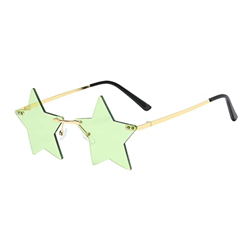 Orbgons Flammen Sonnenbrillen Herz Rahmenlose Form Brillen Unisex Retro Herzförmige Mode Vintage Punk-Stil Sonnenbrille für Damen Herren, Herz Sonnenbrille Hippie Stil, Rave Brille (Z32, One Size) von Orbgons