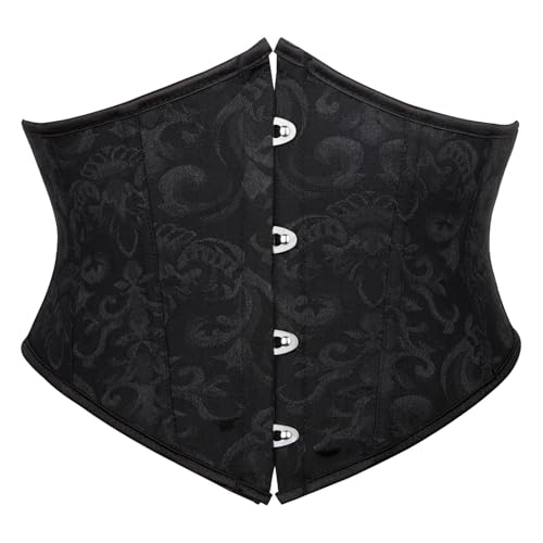 Orbgons Korsett Damen, Korsett Mit Doppelten Stahlstäbchen, Unterbrustkorsett, Taillentraining, Schwarzes Korsett Für Damen Mädchen Bequem Korsage Vintage Party Kostüm Top Piraten Kostüm (Black, L) Orbgons Korsett Damen, Korsett Mit Doppelten Stahlstäbchen, Unterbrustkorsett, Taillentraining, Schwarzes Korsett Für Damen Mädchen Bequem Korsage Vintage Party Kostüm Top Piraten Kostüm (Black, L) von Orbgons