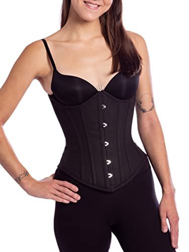 Orchard Corset CS-345 Damen Baumwolle Unterbrust Original Stahl Knochen Taille Trainer Korsett, Schwarz, 30 von Orchard Corset