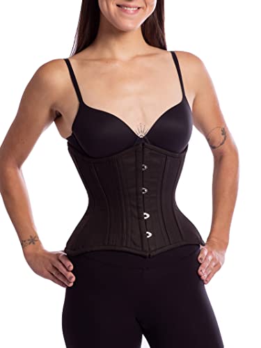 Orchard Corset CS-426 Standard Damen Unterbrustkorsett aus Baumwolle mit Stahlstäben - Schwarz - 30" (Taille 35/36") von Orchard Corset