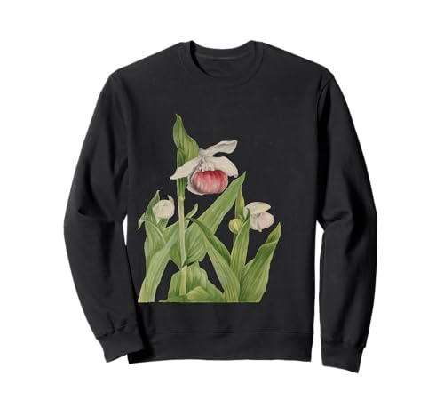 Rosa und Weiß Damen Slipper Botanical Vector Sweatshirt von Orchid Flower Gifts & Orchid Flora Tees by taiche