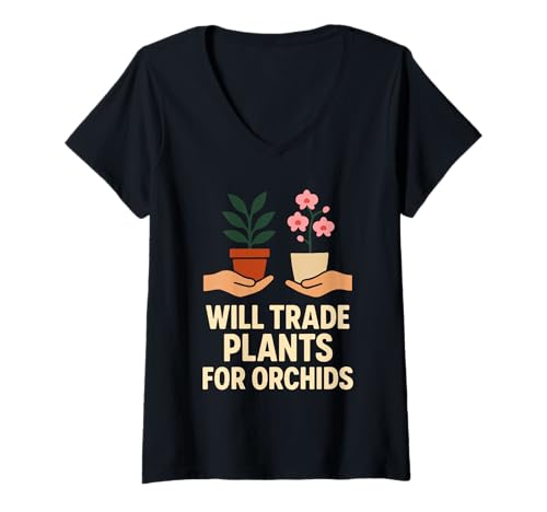 Damen Orchideenzüchter Whisperer Mom Seltene Pflanze Botanischer Gärtner T-Shirt mit V-Ausschnitt Damen Orchideenzüchter Whisperer Mom Seltene Pflanze Botanischer Gärtner T-Shirt mit V-Ausschnitt von Orchid Lover Rare Plant Grower Botanical Gardener