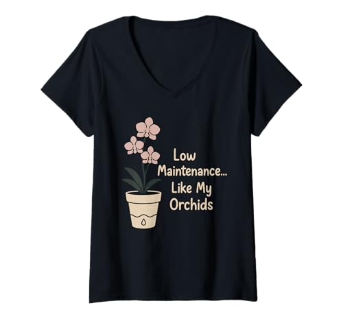 Damen Orchideenzüchter Whisperer Mom Seltene Pflanze Botanischer Gärtner T-Shirt mit V-Ausschnitt Damen Orchideenzüchter Whisperer Mom Seltene Pflanze Botanischer Gärtner T-Shirt mit V-Ausschnitt von Orchid Lover Rare Plant Grower Botanical Gardener