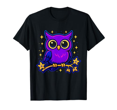Orchidee Sternenstaub Eule Nachthimmel Weisheit für Kinder Jugendliche T-Shirt Orchidee Sternenstaub Eule Nachthimmel Weisheit für Kinder Jugendliche T-Shirt von Orchid Night Owl for Kids Children Youth Teachers.