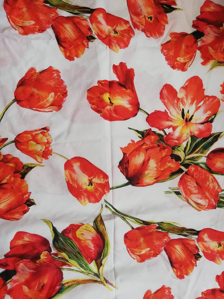 Baumwollstoff Preis 3Mt #tulpen# Designer von OrchideaDellEtna