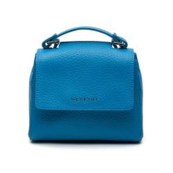 Orciani Pfauenblaues Lederhandtasche von Orciani
