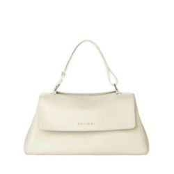 Orciani Weiße Lederhandtasche von Orciani