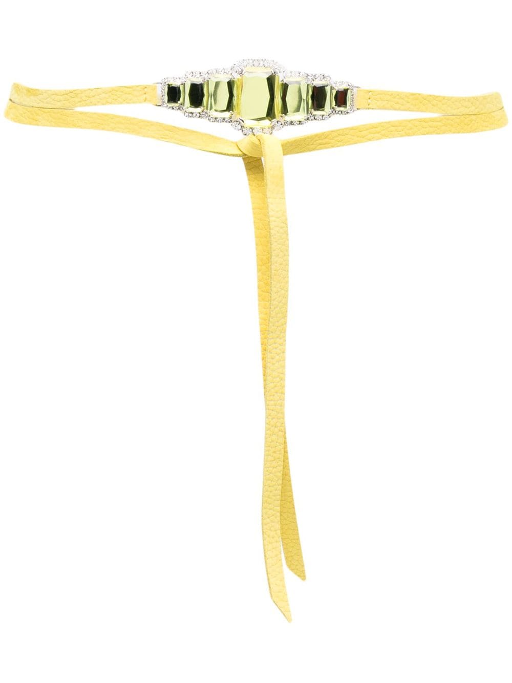 Orciani Gürtel mit Kristallen - Gelb von Orciani