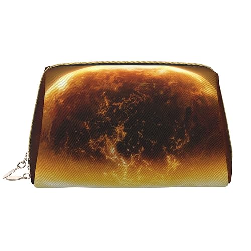 Apocalypse Rld Armageddon Awe Belief Print Leder Kosmetiktasche Tragbare Wasserdichte Make-up-Tasche Reise Kulturbeutel Make-up Organizer für Mädchen Frauen Frau Geschenk, weiß, Einheitsgröße von OrcoW