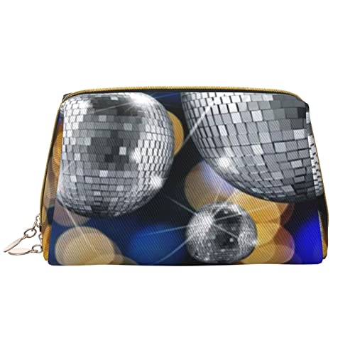 Ballsaal Print Leder Kosmetiktasche Tragbare Wasserdichte Make-up-Tasche Reise Kulturbeutel Make-up Organizer für Mädchen Frauen Frau Geschenk, weiß, Einheitsgröße von OrcoW