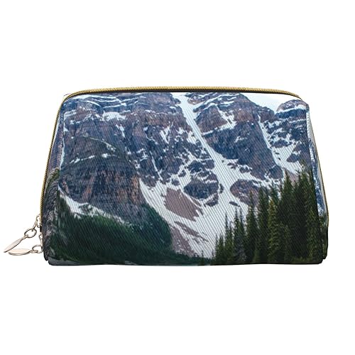 Banff Kosmetiktasche mit Nationalpark-Aufdruck, tragbar, wasserdicht, Make-up-Tasche, Reise-Kulturbeutel, Make-up-Organizer für Mädchen, Frauen, Ehefrau, Geschenk, weiß, Einheitsgröße von OrcoW