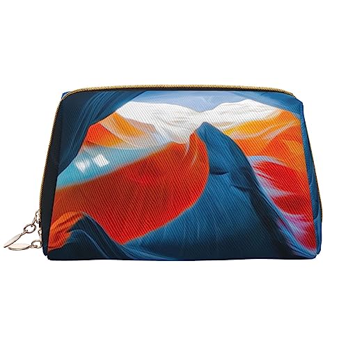 Beauty Antelope Canyon Print Leder Kosmetiktasche Tragbare Wasserdichte Make-up-Tasche Reise Kulturbeutel Make-up Organizer für Mädchen Frauen Frau Geschenk, weiß, Einheitsgröße von OrcoW