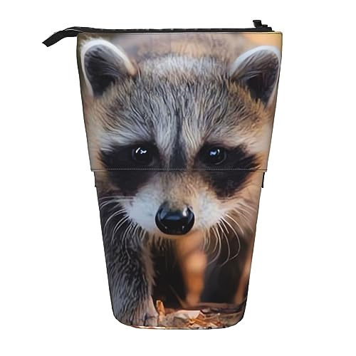 Cub Waschbär-Ständer, Stifthalter, einziehbar, Teleskop-Federmäppchen, niedliches Stifteetui, Pop-Up-Bleistiftbeutel, tragbar, multifunktional, Make-up-Tasche, Schreibwaren-Organizer für Schule, Büro, von OrcoW