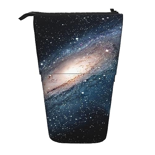 Galaxy Universe Stars Outer Space Stand Pencil Holder Retractable Telescopic Pencil Case Cute Pen Pouch Pop Up Pencil Bag Portable Multifunctional Makeup Bag Stationery Organizer for School Office, von OrcoW