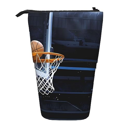 Gears Up für Basketballständer, Stifthalter, einziehbares Teleskop-Federmäppchen, niedliches Stifteetui, Pop-Up-Bleistiftbeutel, tragbar, multifunktional, Make-up-Tasche, Schreibwaren-Organizer für von OrcoW