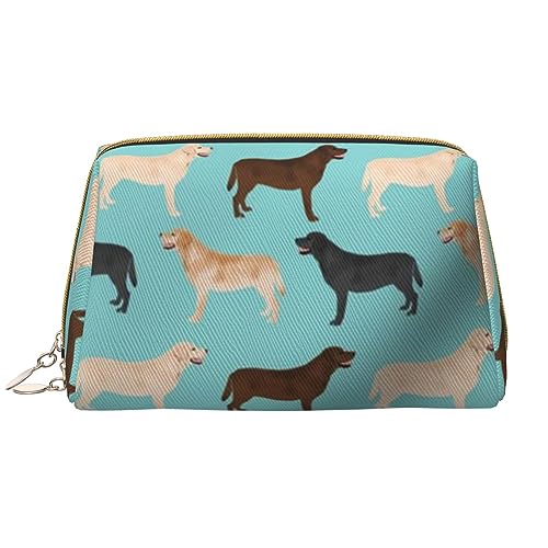 Kosmetiktasche mit schwarzem Hunde-Motiv, tragbar, wasserdicht, Make-up-Tasche, Reise-Kulturbeutel, Make-up-Organizer für Mädchen, Frauen, Ehefrau, Geschenk, weiß, Einheitsgröße von OrcoW