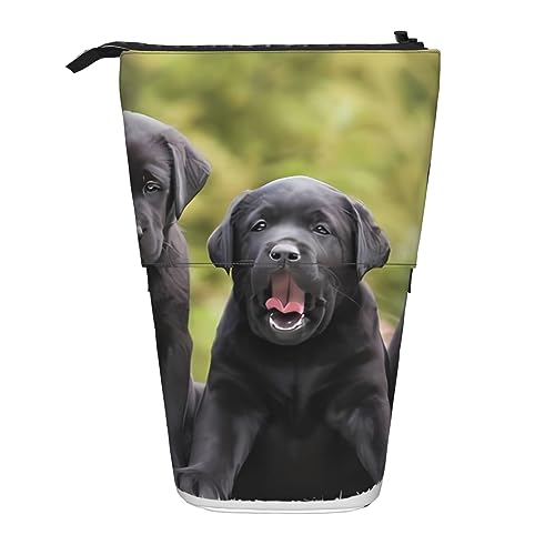 Labrador Retriever Hundeständer Bleistifthalter einziehbares Teleskop-Bleistiftetui Niedliches Stifteetui Pop-Up-Bleistiftbeutel Tragbare Multifunktionale Make-up-Tasche Schreibwaren-Organizer für von OrcoW