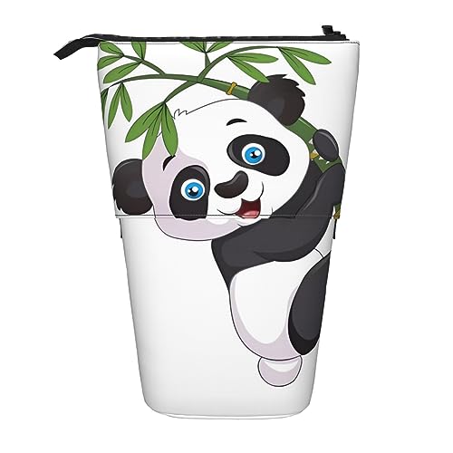 Naughty Panda Ständer Bleistifthalter einziehbare Teleskop-Bleistiftmäppchen Niedliche Stifttasche Pop Up Bleistift Tasche Tragbare Multifunktionale Make-up Tasche Schreibwaren Organizer für Schule von OrcoW