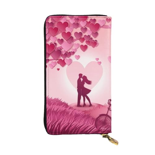 OrcoW Boyfriend Love Good Morning Print Print Leder Geldbörse Lange Geldbörse Clutch Bag Münzfach Reisebrieftasche Wasserdicht Kreditkartenetui für Männer Frauen, Schwarz , Einheitsgröße von OrcoW