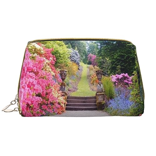 Schöne Kosmetiktasche mit Frühlingsblüten-Blumendruck, tragbar, wasserdicht, Make-up-Tasche, Reise-Kulturbeutel, Make-up-Organizer für Mädchen, Frauen, Ehefrau, Geschenk, weiß, Einheitsgröße von OrcoW