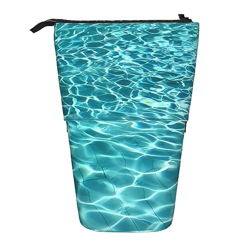 Schwimmbad Wasserständer Bleistifthalter Einziehbares Teleskop-Bleistiftetui Niedliche Stifttasche Pop Up Bleistift Tasche Tragbare Multifunktionale Make-up-Tasche Schreibwaren Organizer für Schule von OrcoW