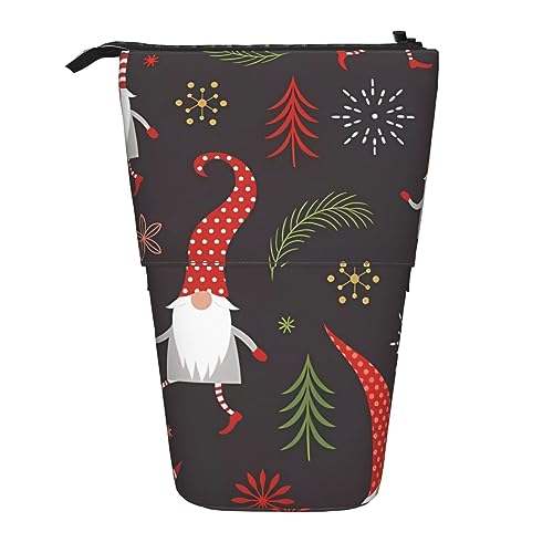 Weihnachten Dekorieren Ständer Bleistifthalter Einziehbare Teleskop-Bleistiftetui Niedliche Stifttasche Pop Up Bleistift Tasche Tragbare Multifunktionale Make-up Tasche Schreibwaren Organizer für von OrcoW