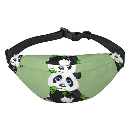 Bauchtasche für Männer und Frauen, Hunderasse, bedruckt, Umhängetasche, große Crossbody-Brusttasche für Sport, Laufen, Reisen, Panda, Einheitsgröße, Taschen-Organizer von Orcow