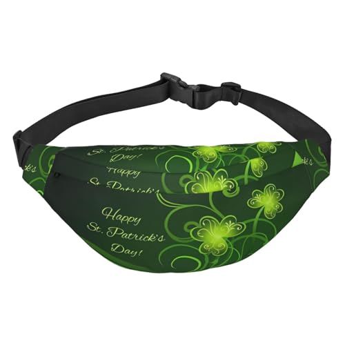 Bauchtasche für Männer und Frauen, hart arbeitender Schneemann, bedruckt, Umhängetasche, große Crossbody-Brusttasche für Sport, Laufen, Reisen, Happy St Patrick's Day, Einheitsgröße, Taschen-Organizer von Orcow