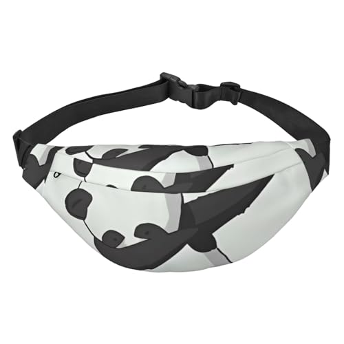 Bauchtasche für Männer und Frauen, niedlicher Esel, bedruckt, Umhängetasche, große Crossbody-Brusttasche für Sport, Laufen, Reisen, Cooler Panda, Einheitsgröße, Taschen-Organizer von Orcow