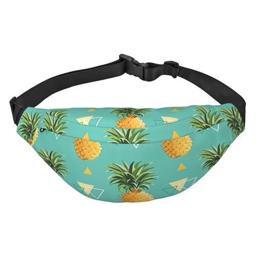 Bauchtasche für Männer und Frauen, tropische Früchte, Ananas, bedruckt, Crossbody-Hüfttasche, große Crossbody-Brusttasche für Sport, Laufen, Reisen, Tropische Frucht-Ananas, Einheitsgröße, von Orcow