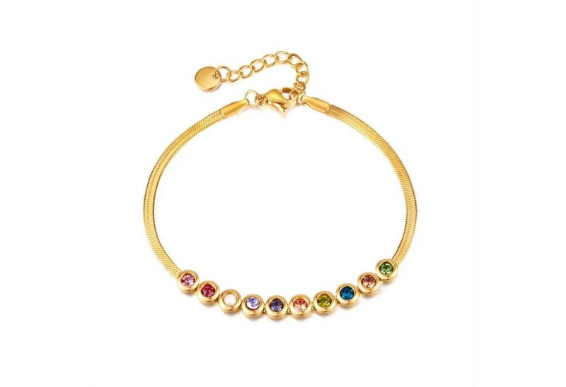Order & Smile Schmuck Armkette Armband mit Zirkoniastein von Order & Smile Schmuck