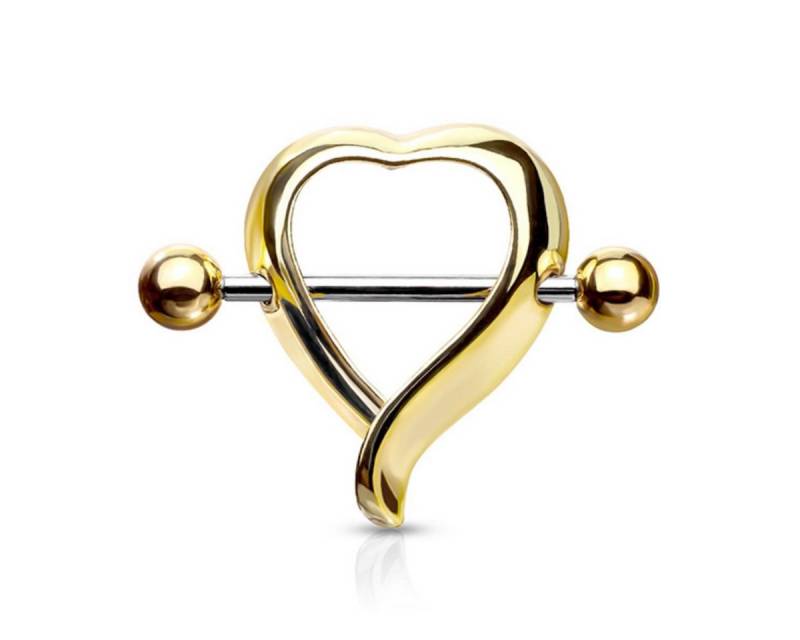 Order & Smile Schmuck Brustwarzenpiercing Brustwarzenpiercing „Herz“: Nippelpiercing Schild 316L von Order & Smile Schmuck