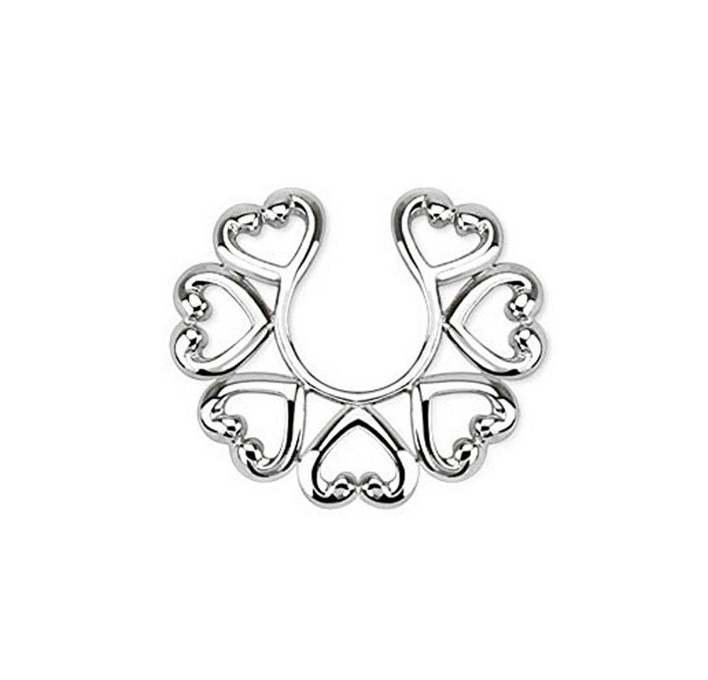 Order & Smile Schmuck Brustwarzenpiercing Fake Brustwarzenpiercing zum Klemmen: Schild Nippel-Piercing Herz von Order & Smile Schmuck