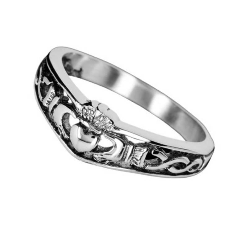 Order & Smile Schmuck Fingerring Claddagh Ring Edelstahl: Herz mit Krone von Order & Smile Schmuck