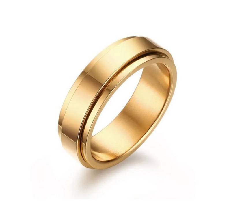 Order & Smile Schmuck Fingerring Drehring gold: Spinning Ring aus Edelstahl von Order & Smile Schmuck