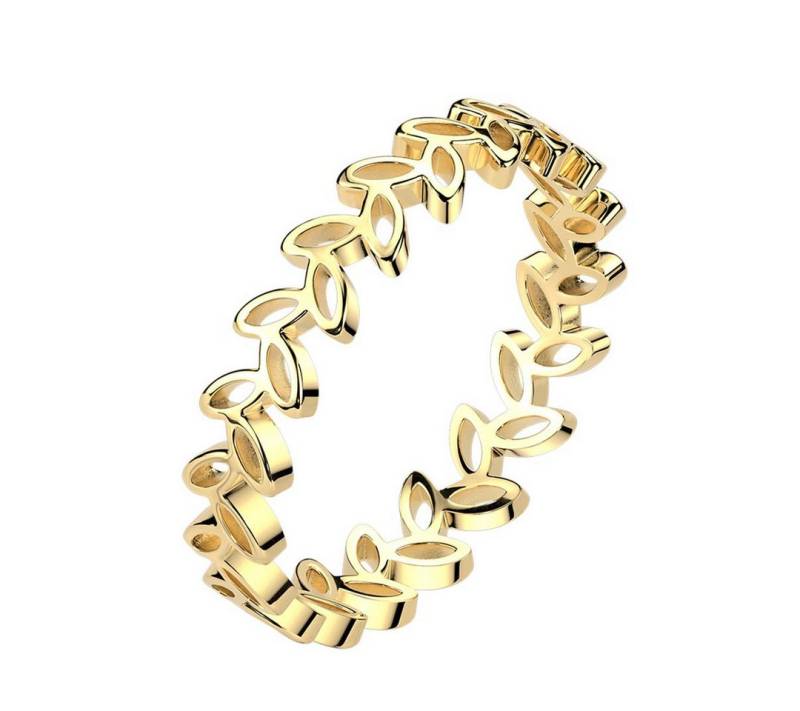 Order & Smile Schmuck Fingerring Ring Blätterranke: Damenring gold aus Edelstahl von Order & Smile Schmuck