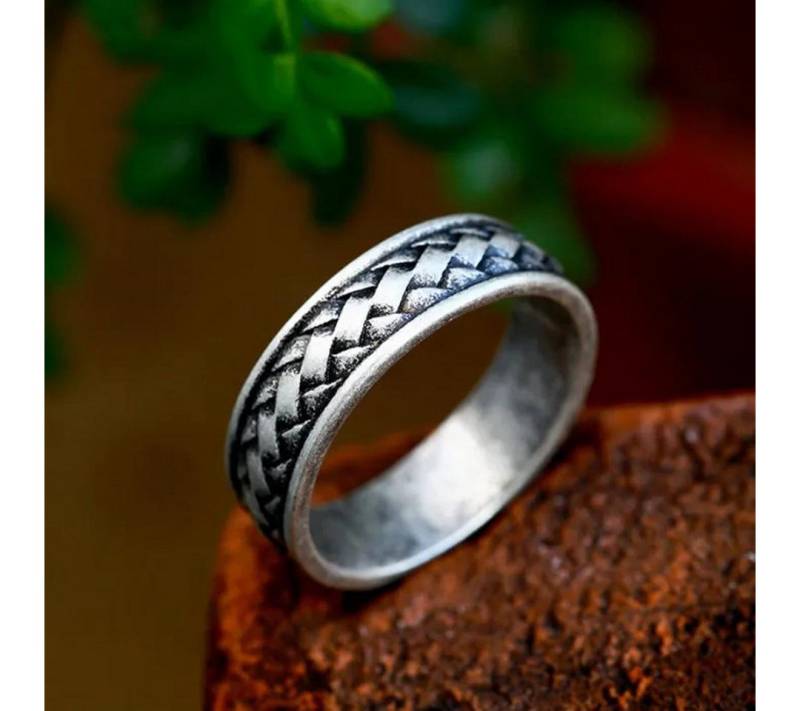 Order & Smile Schmuck Fingerring Ring geflochten: Herren Zopf Bandring von Order & Smile Schmuck