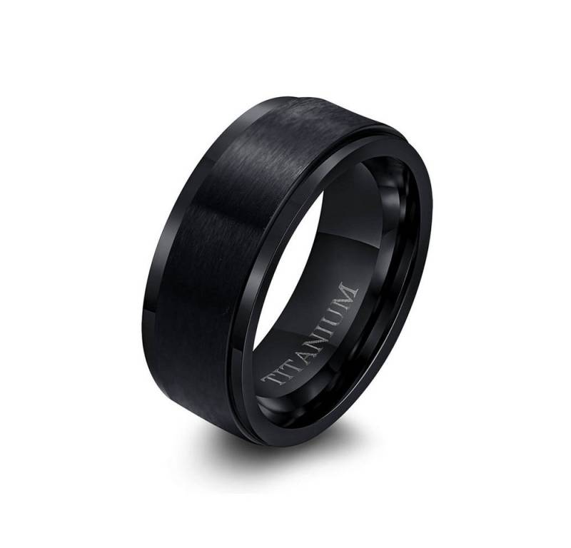 Order & Smile Schmuck Fingerring Titan Ring schwarz Herren matt von Order & Smile Schmuck